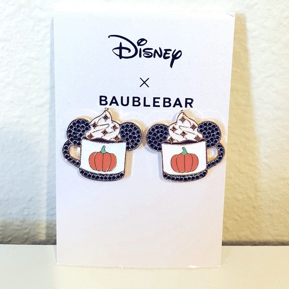 🧡NEW🧡 Baublebar X Disney Mickey Pumpkin Spice Earrings Fall - Picture 1 of 3